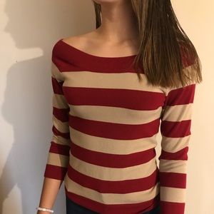 Red and Beige Striped Top!